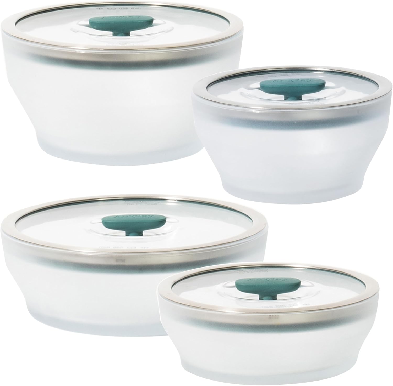 Anyday 8-Pc Microwave Cookware & Glass Food Storage Set with Glass Lids | Plastic-Free Containers | Stackable Airtight Steamer with Vented Lid for Microwave-Safe Reheating & Steaming Vegetables, Rice
