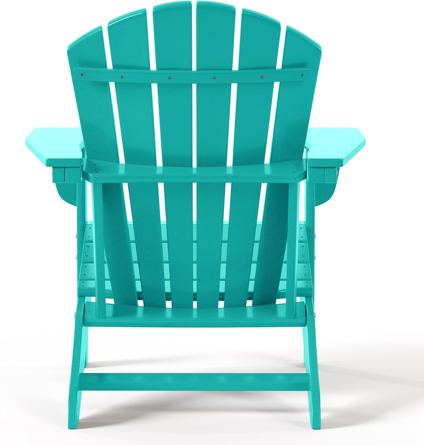 WO Home Furniture HDPE Outdoor Adirondack Chair with Footrest Ottoman, All Weather and UV Resistant for Patio, Balcony, Backyard, Garden, Porch, Turquoise