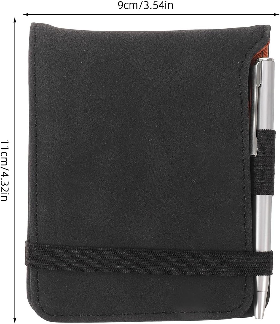 MAGICLULU Portable and Cover Pen Leather Scorebook with Golf Faux Book Efficient Recording Secure Grip Stylish Black Golf Log for Practice Range
