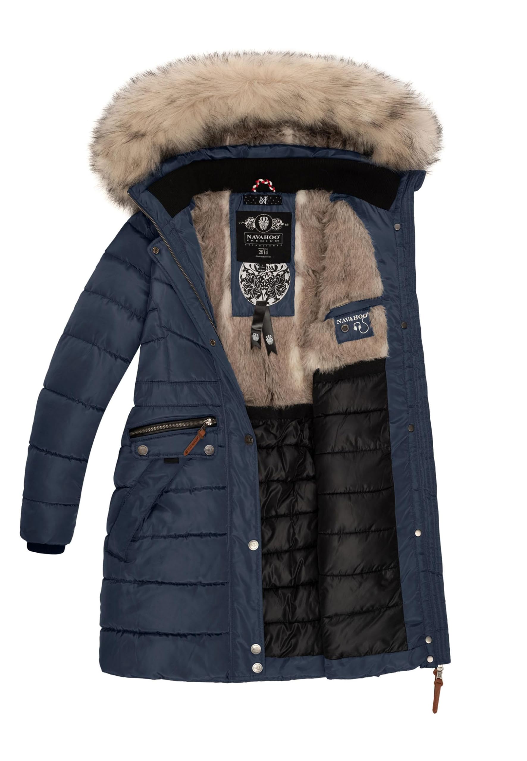 Navahoo B383 Parka Manteau d'hiver chaud matelassé pour femme