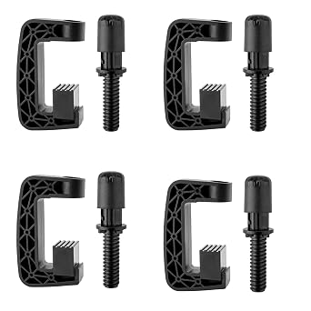 Racing Wheel Mounting Clamp for Logitech G25, G27, G29, G920, G923, DFGT Steering Wheels, Replacement C-Clamp with Bolts black