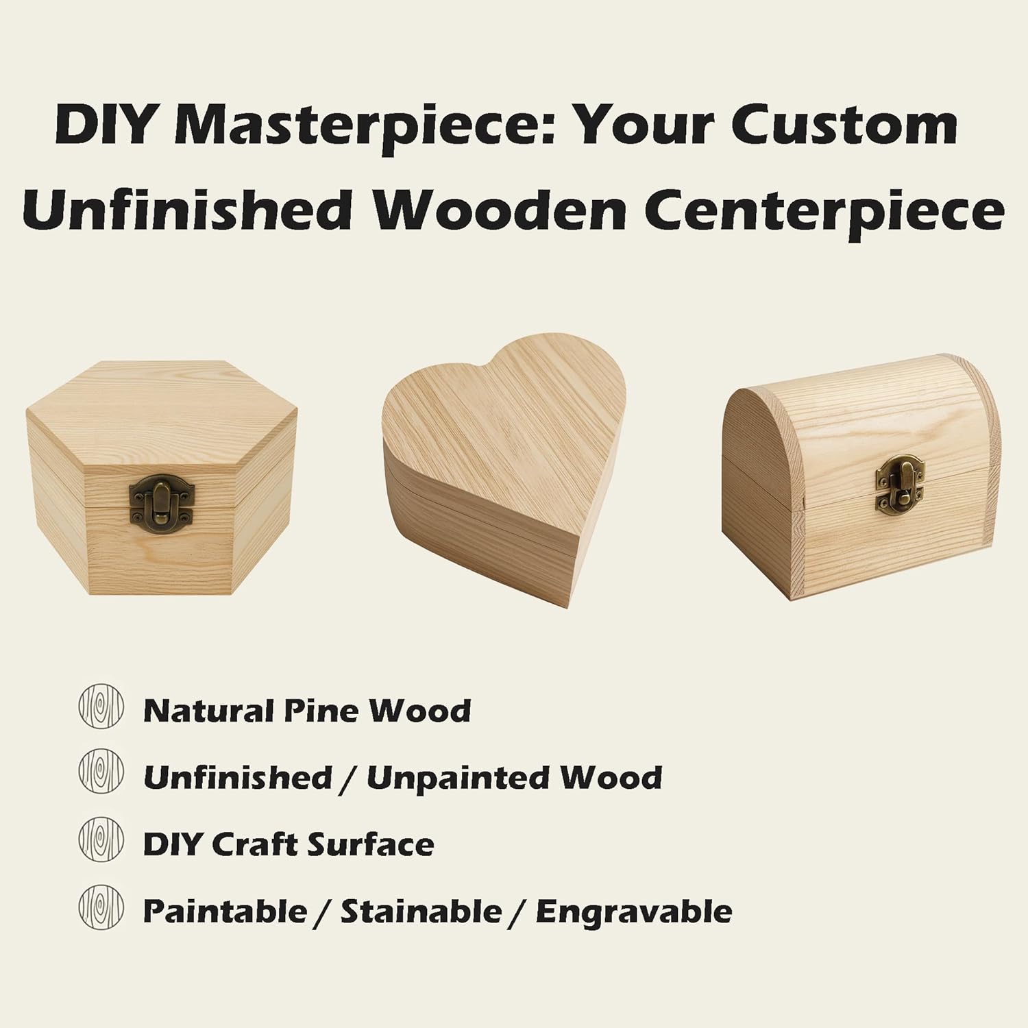 Similar to stock photo dark brown no lid Heart-Shaped Unfinished Wooden Box with Lid, Natural Pine Wood DIY Craft Storage Box for Jewelry, Gift, and Valentine's Day Decoration, Unpainted Wooden Keepsake Box, 5.1x5.1x2.8 Inch Single Heart-Shaped Box