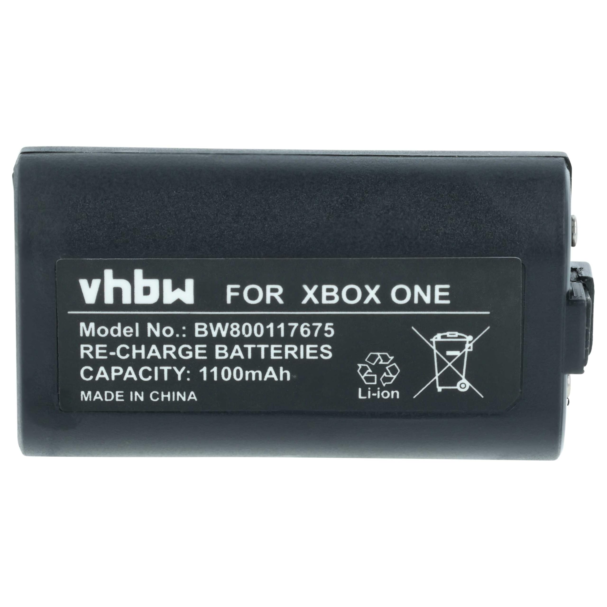 vhbw 2x batteria compatibile con Microsoft Xbox One, Xbox One Elite, Xbox One S, Xbox One Wireless controller (1100mAh, 3V, Li-Ion) nero