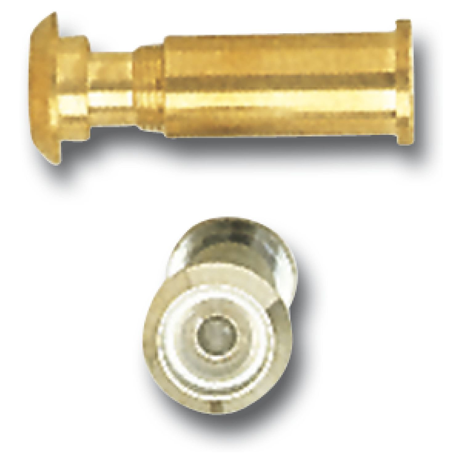 Embellecedor para puerta con mirilla de latón de 14 mm y lente gran angular TS 57-70