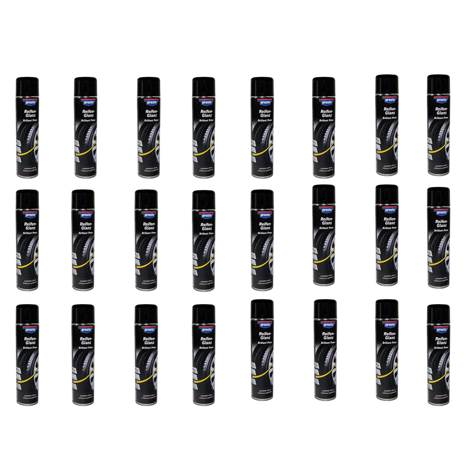Reifenglanz Spray Reifenpflege Schutz Glanz Versiegelung Presto 383458 24 X 600 ml