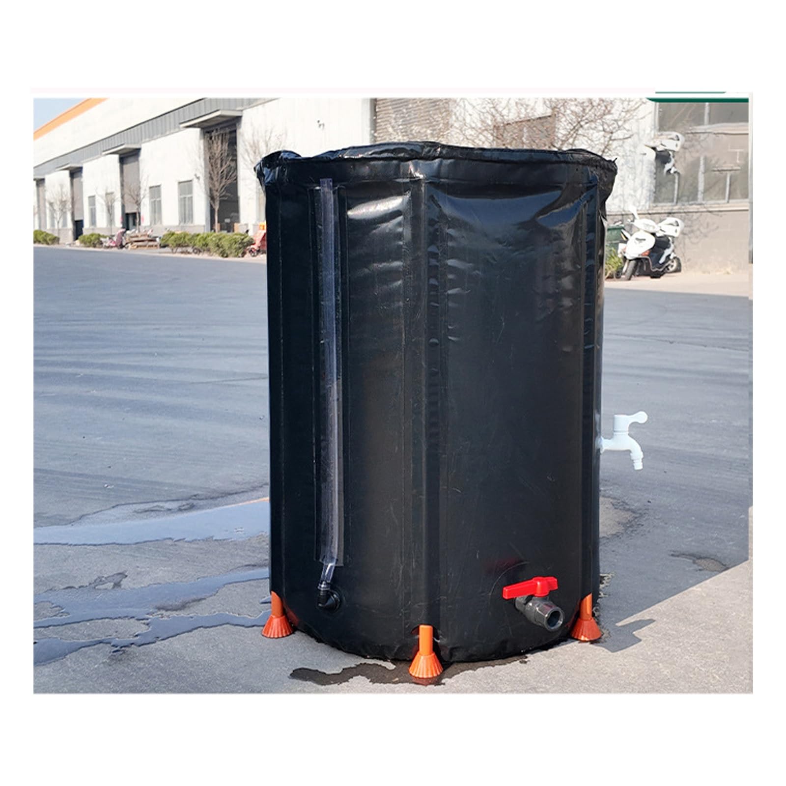 Nviusdsj Black Rainwater Barrels, Foldable Design, Strong Portability, Flexible Use, Suitable For Various Scenarios(,250L)