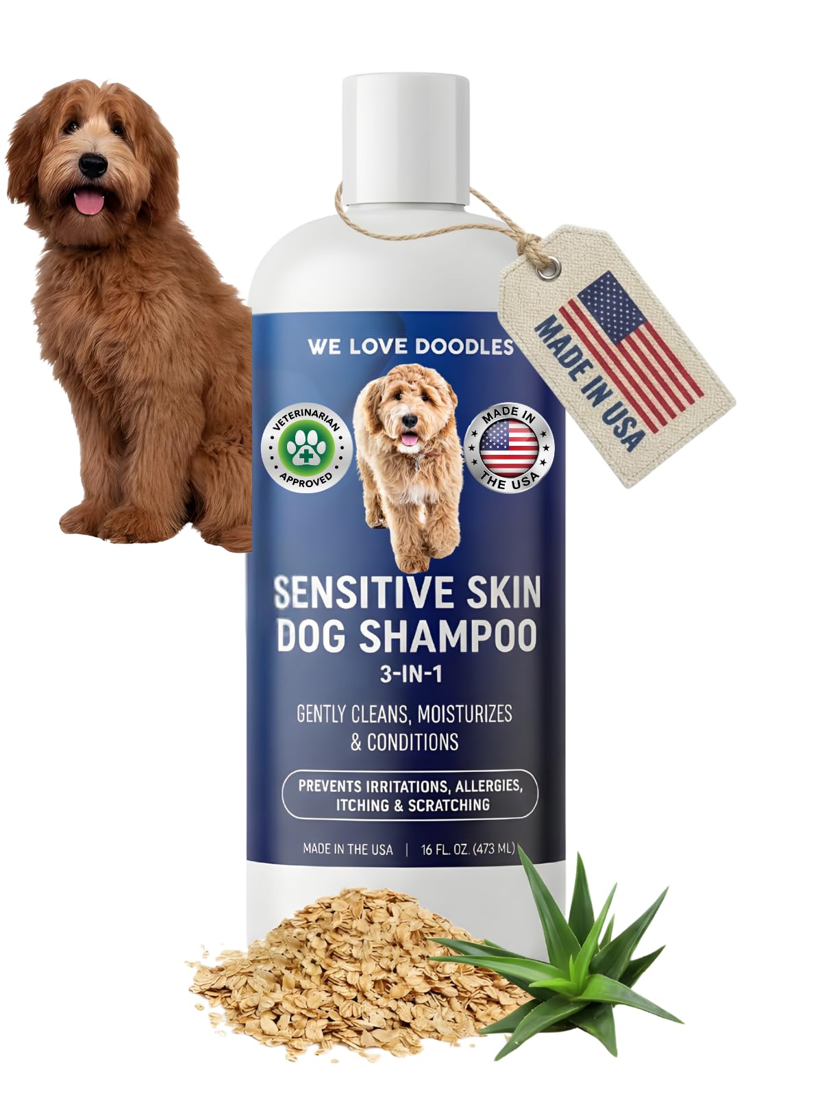 We Love Doodles Dog Shampoo for Sensitive Skin with Oatmeal & Aloe