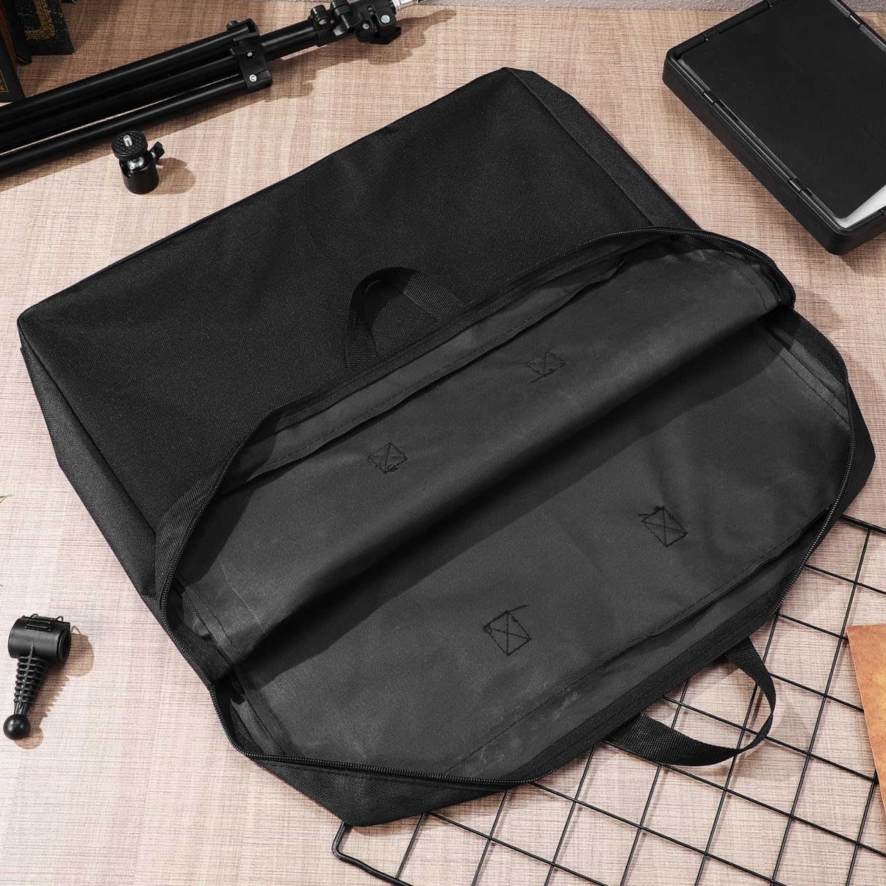 Toddmomy 18 Inch Ring Light Carry Case Portable Protective Storage Bag with Zipper Handle for Photography Video Streaming Live Selfie