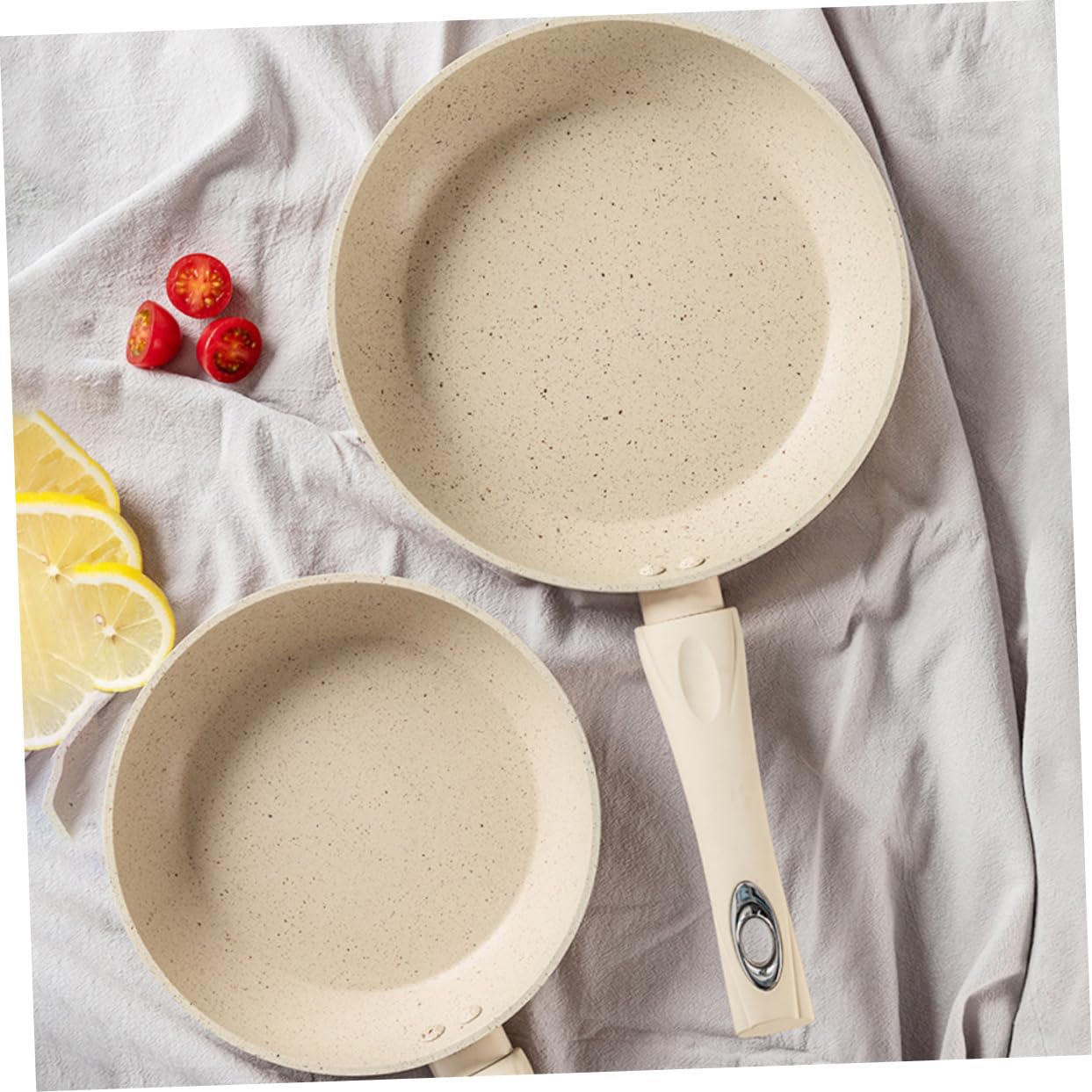 SOLUSTRE Maifan Stone Non Stick Frying Pan Cooking Pan for Steaks Omelets and Pancakes Professional Kitchen Essential Heat Insulation and Easy Clean Cookware