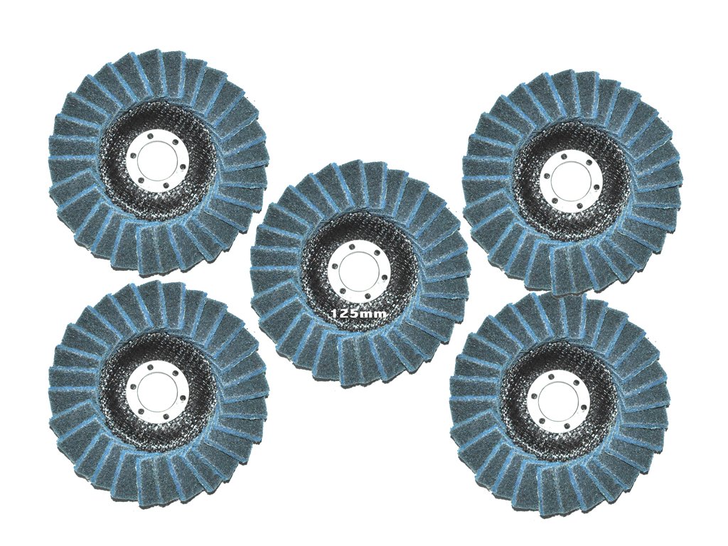 5 Stück 125mm Polierfächerscheibe Fein/Fine Vlies Polierscheibe, 22.23mm, Polier Scheibe.