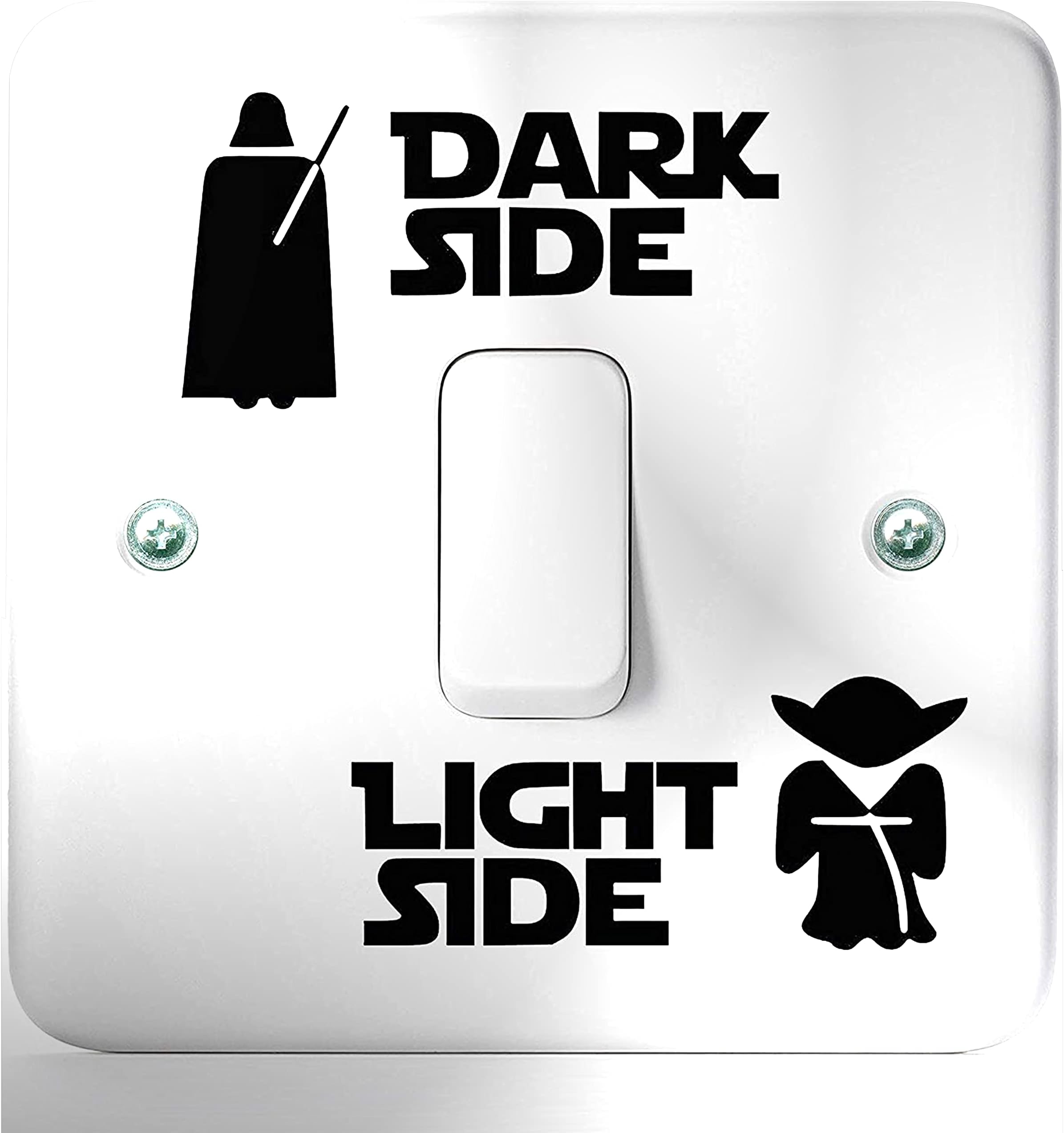 Dark Side Light Side Light Switch Vinyl Decal Sticker