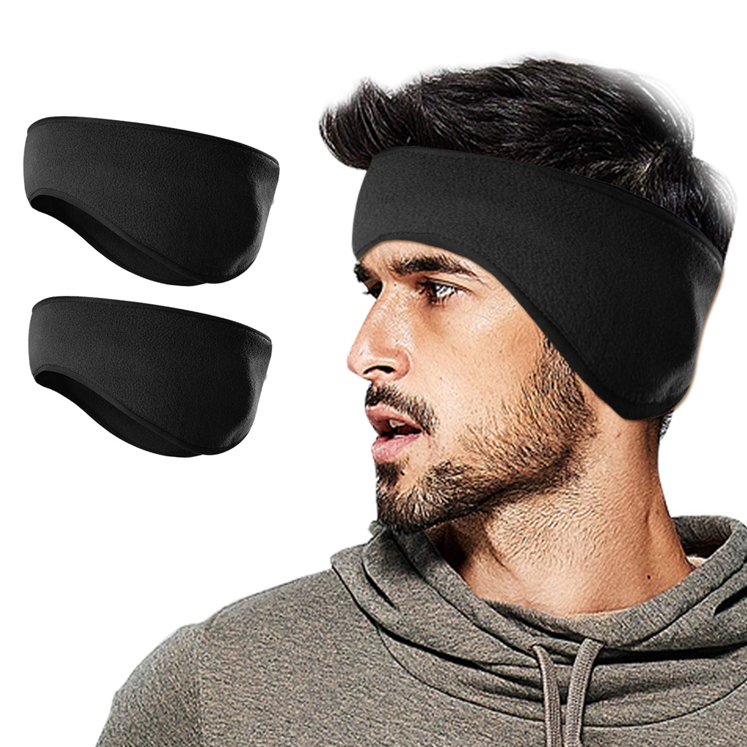 Winter Fleece Ear Warmers Headband Ear Muffs for Men Women Kids, Ear Covers for Cold Weather Ski Running Cycling Work