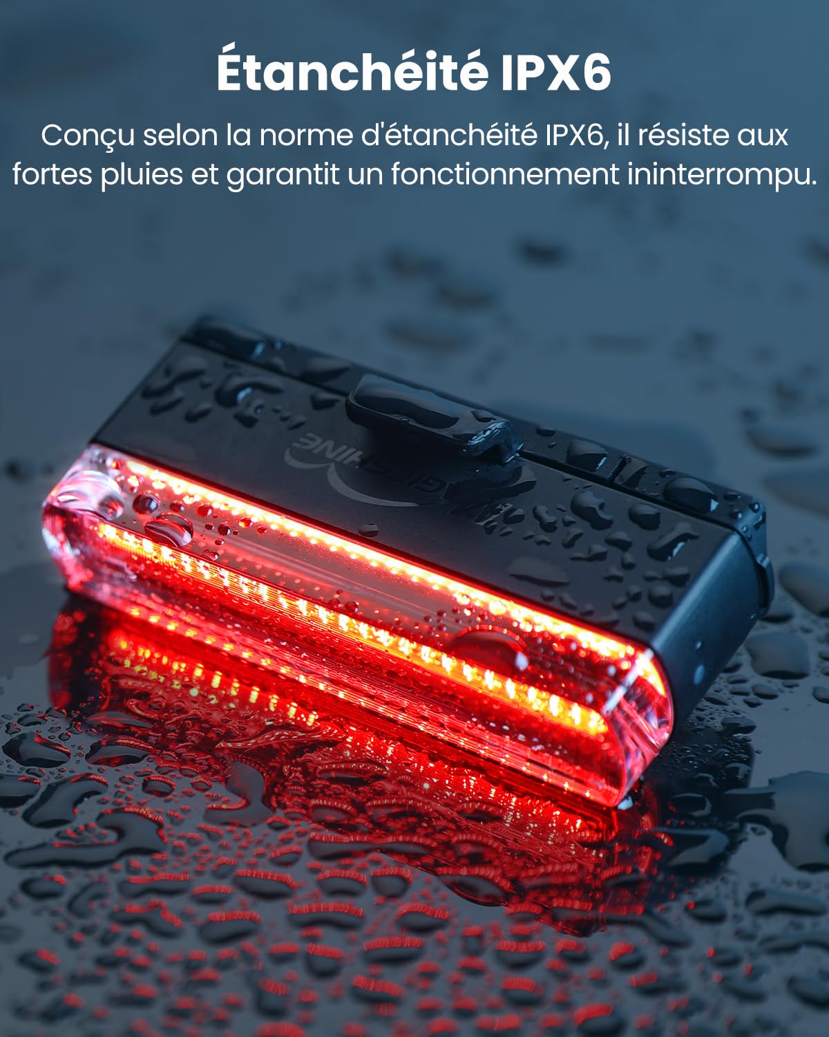 Magicshine SEEMEE 50 V2.0 Feu arrière de vélo avec USB C Rechargeable, 50 lumens, étanche IPX6, Feux arrière pour vélo de Nuit, Feux arrière intelligents pour vélo de sécurité