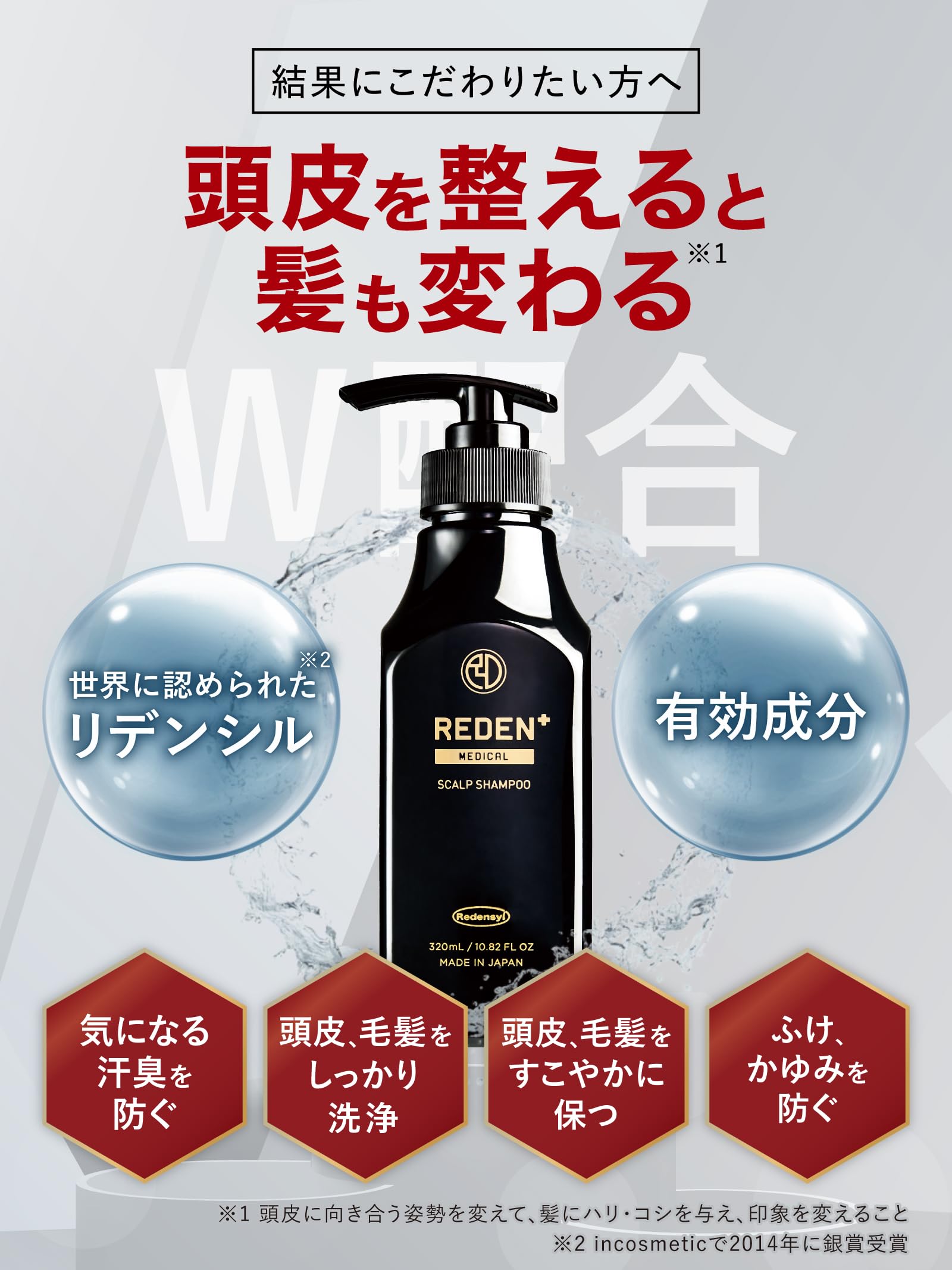 Amazon.co.jp: Reden Medical Shampoo, Set of 2, Hair Growth