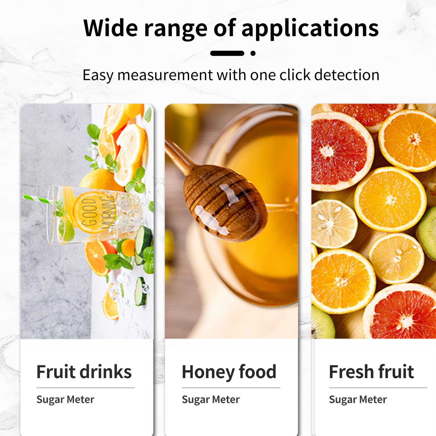 JOSBY Refractómetro Brix Digital de precisión al 0,1%, medidor de azúcar de Frutas de Alto Rango 0-93% con ATC, compensación automática de Temperatura e Impermeable, para Mermelada, melaza