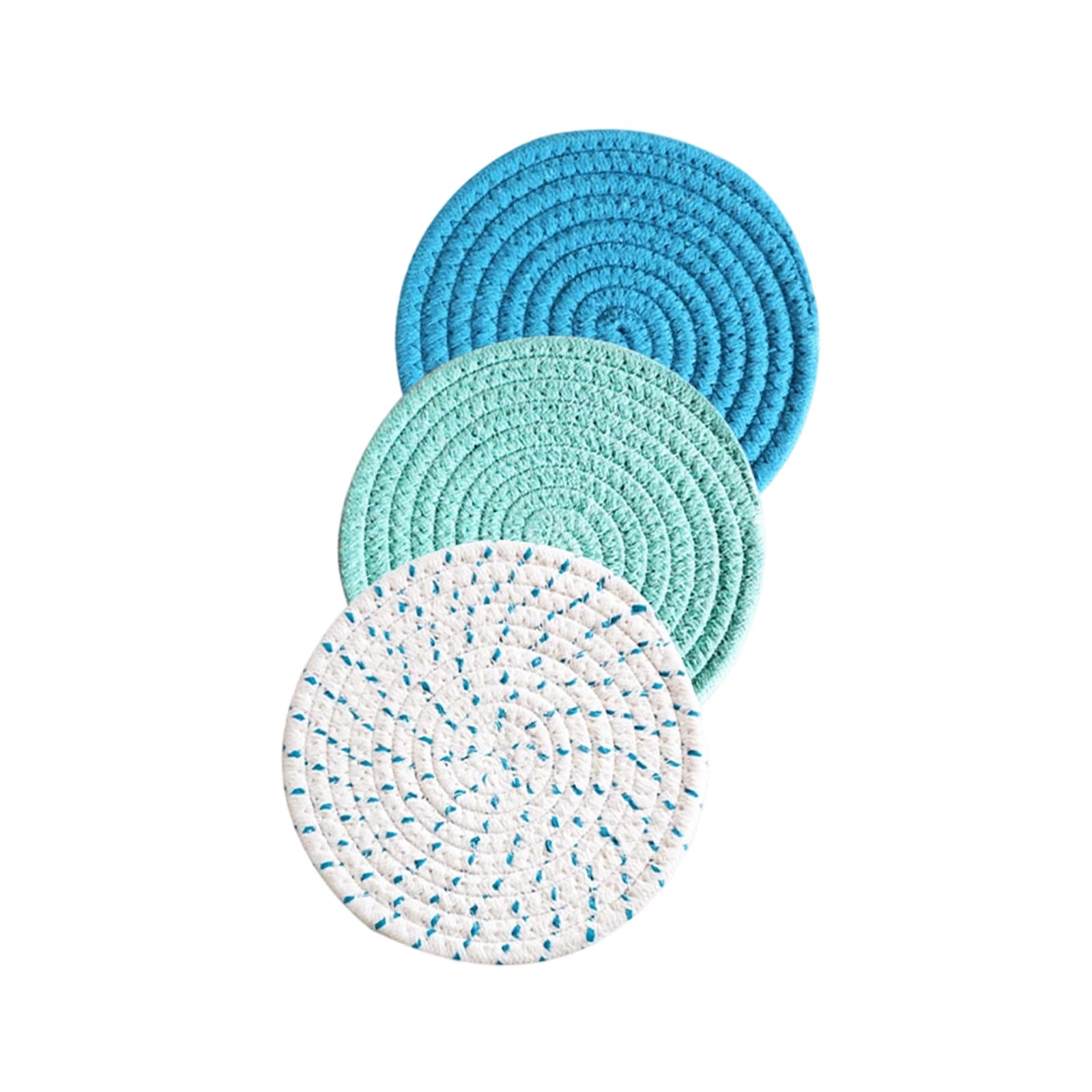 Piceioep 3pcs Cotton Rope Kitchen Table Mats Heatproof Nonslip Surfaces Protectors for Dining Room and Home Decoration Kitchen Countertop Protectors