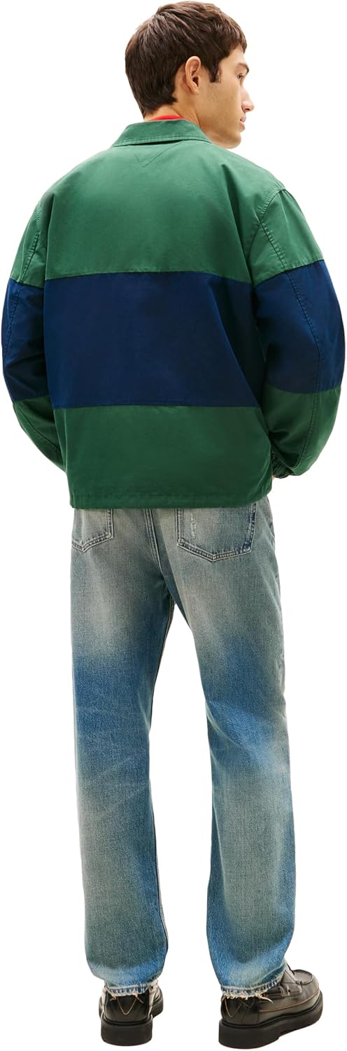 Tommy Jeans Men's Lightweight Color Block Shirt Jacket