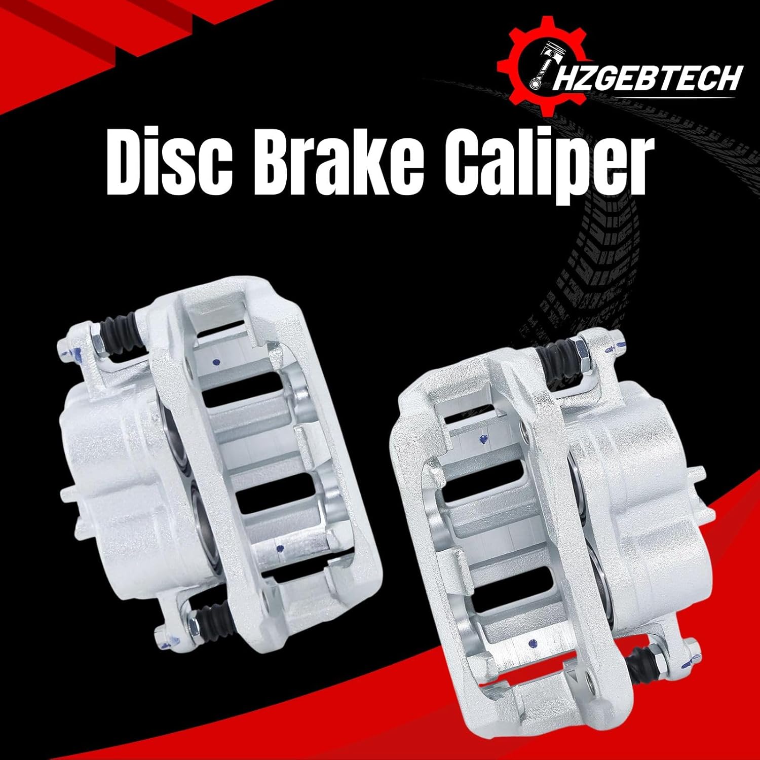 2X Disc Brake Caliper Assembly Front Automotive Replacement Brake Kit for Mazda Navajo 4.0L 1991 1992 1993 1994, for Ford Ranger 3.0L 1991 1992 1993 1994, for Ford Ranger 2.8L 1983 1984 1985