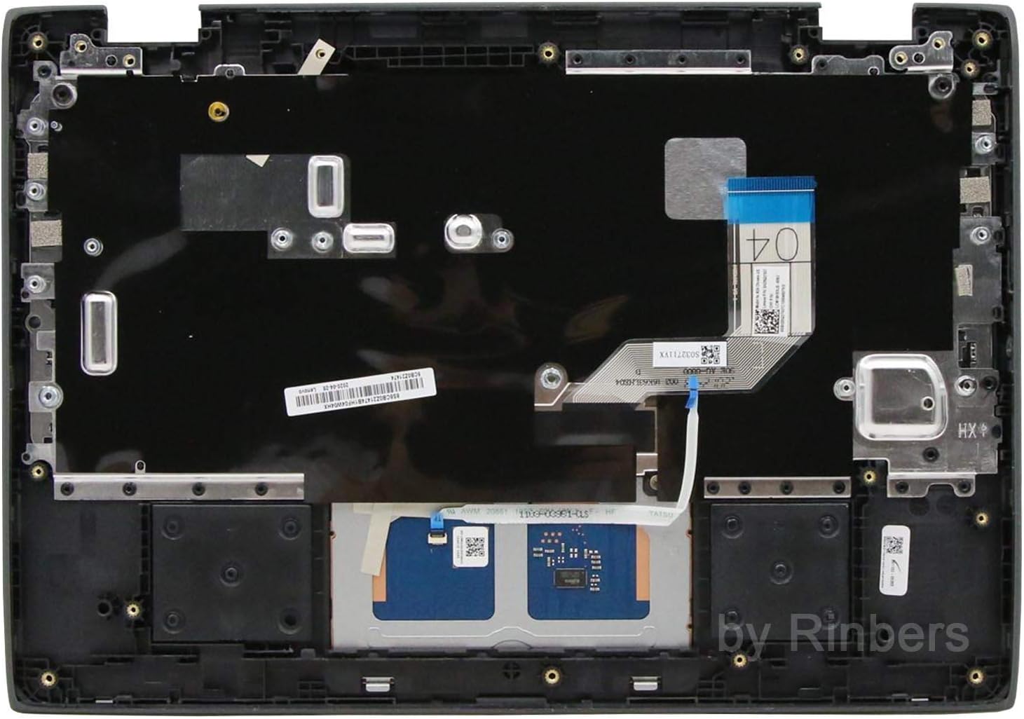 Laptop Palmrest Upper Case Top Cover with US Keyboard Touchpad Assembly Replacement for Lenovo 100e Chromebook 2nd Gen AST 82CD 5CB0Z21474 (NOT for Intel Version 81MA or MTK Version 81QB)