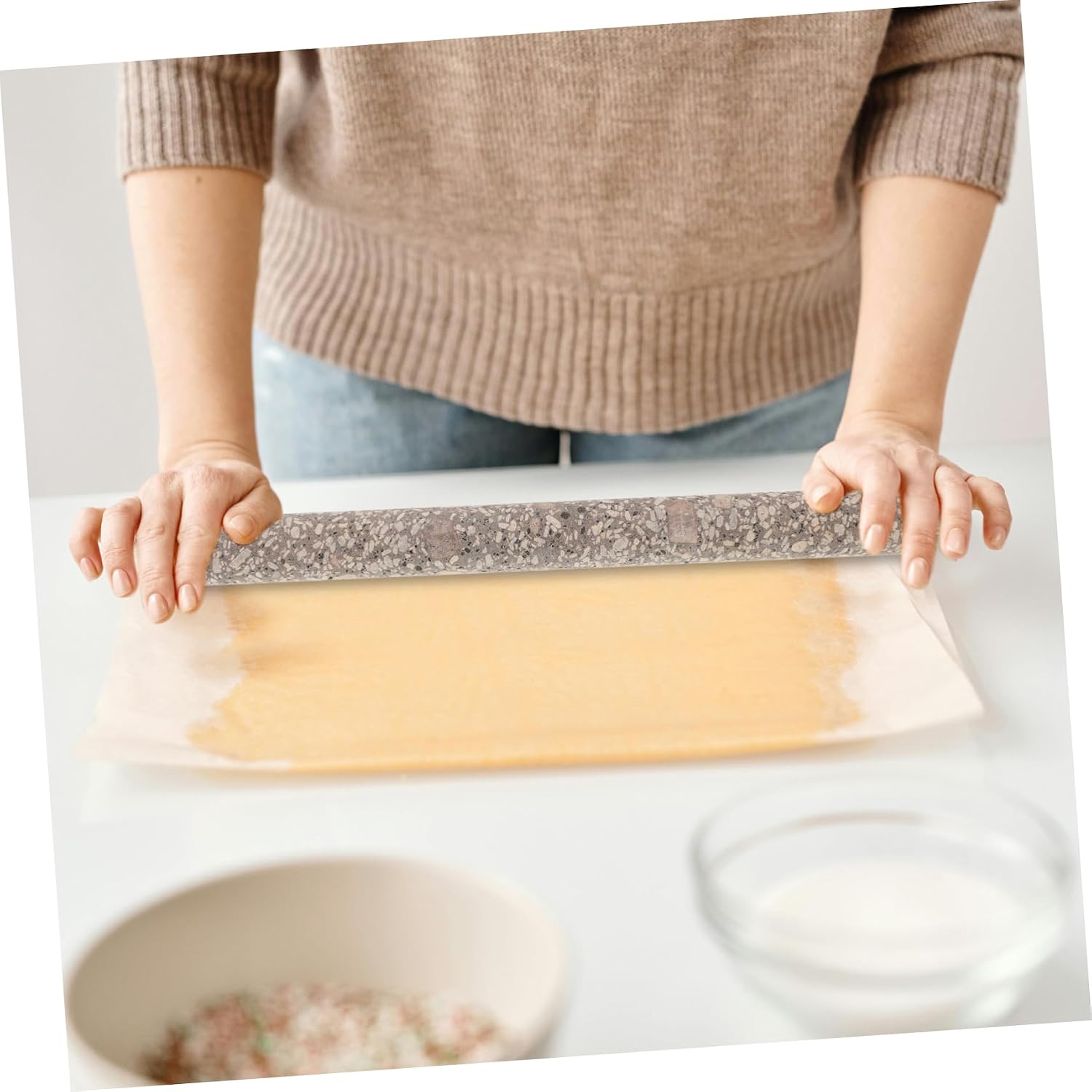 Stone Rolling Pin Rolling Stick for Dough Baking Kitchen Equipment Easy to Clean Multi-functional Use