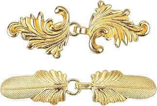 QUARKZMAN 2pz Fermagli per Maglioni Vintage Mantelle Cardigan Retrò Fermagli Colletto Scialle Fermagli Camicie Abito per Donne, Oro