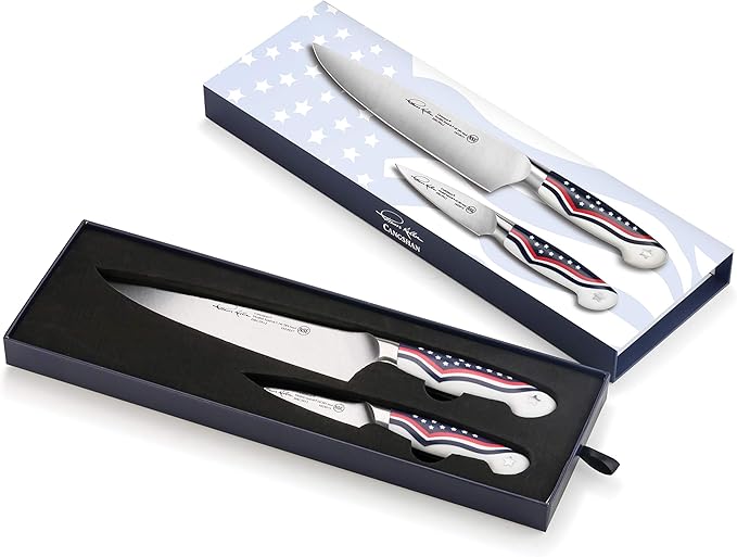 Set Cuchillos Cocina 2 Piezas Acero Inoxidable Forjado miniatura 3