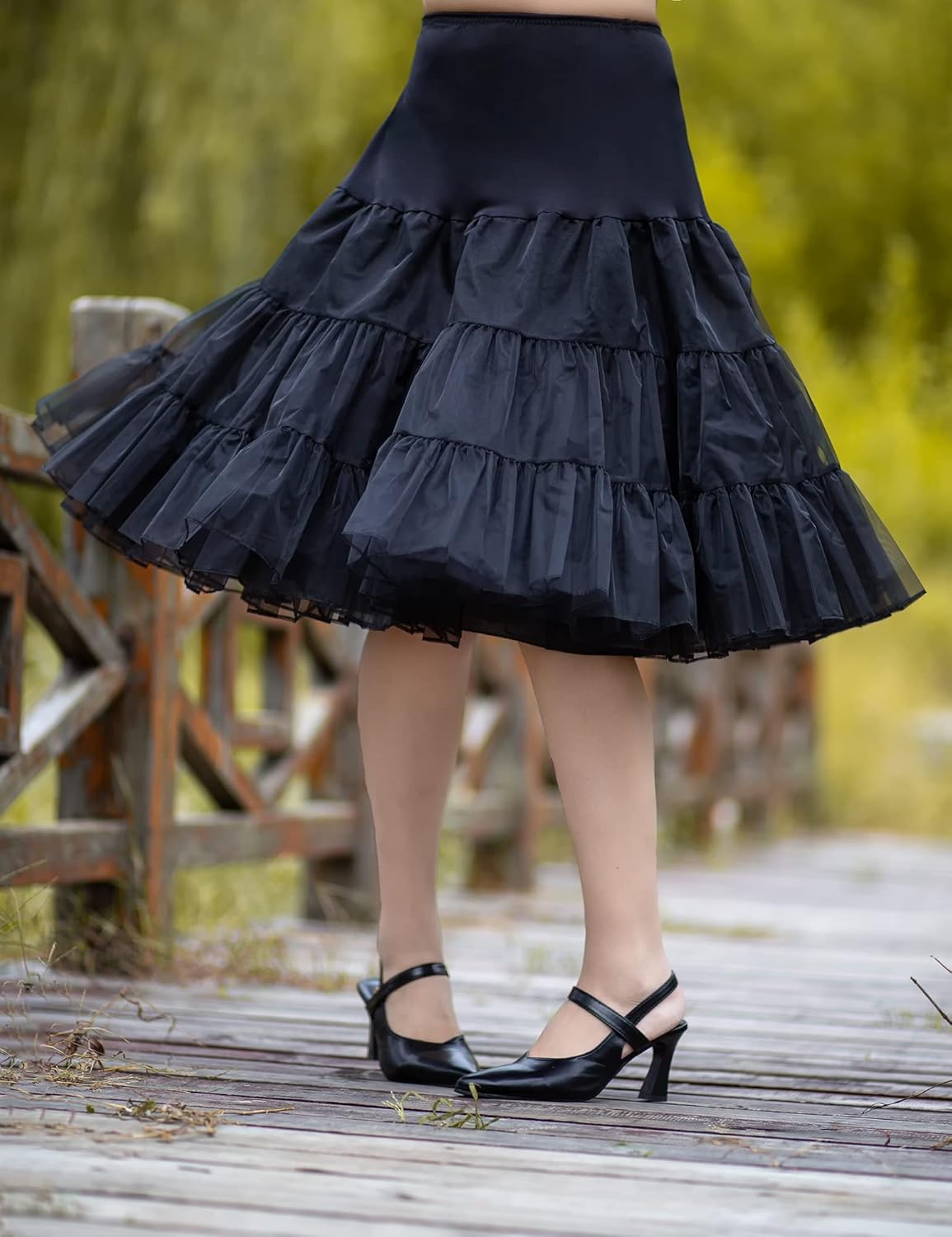 1950s Vintage Knee Length Crinoline Petticoats For Women Tulle skirts for under dresses 50s Clothing - Image 4