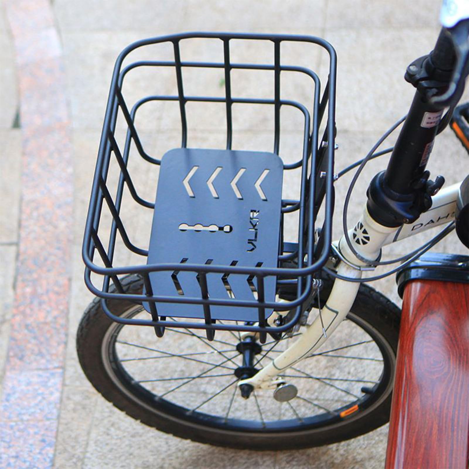 Cestino anteriore per bicicletta, 13,39 x 10,43 pollici, Easy Carrier per biciclette elettriche, costruzione stabile con design resistente alla ruggine, cestino per ruote in lega per uomini, donne