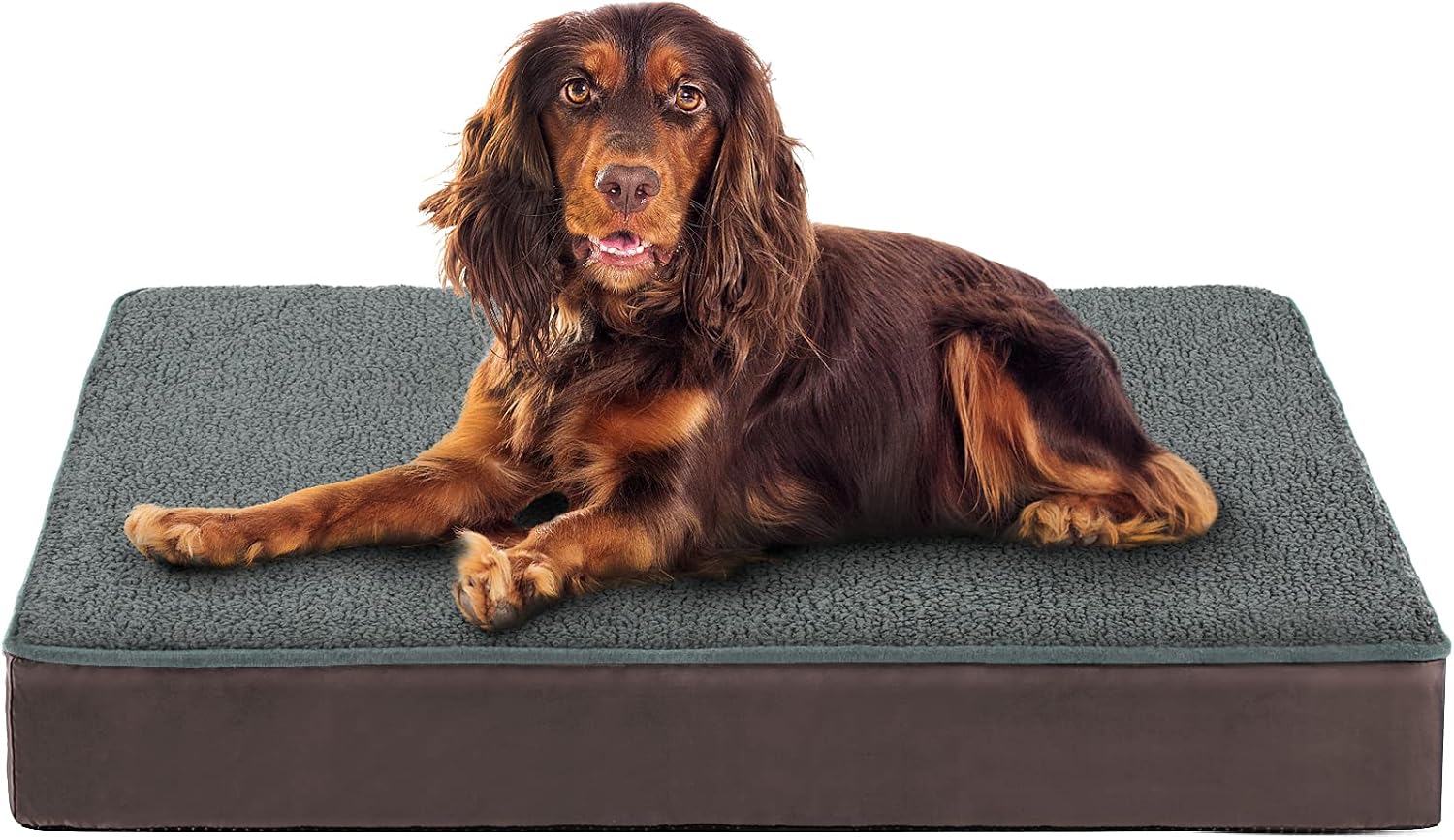 FAREYY Dog Bed Large Foam Orthopedic Dog Bed Mat, 4 inch Washable Dog Bed for Medium Large Dogs Bed with Removable Washable Cover -…