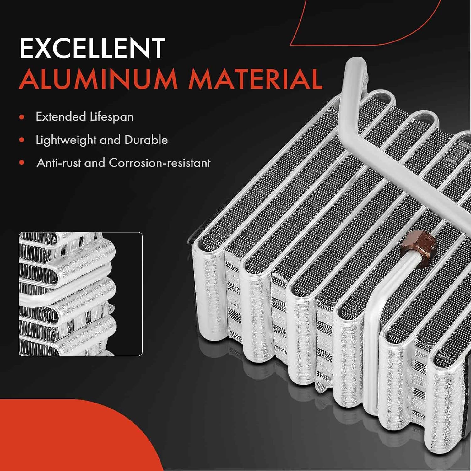 A-Premium AC Evaporator Core Compatible with Nissan 720 1986, Pathfinder 1987-1992, D21 1986-1992