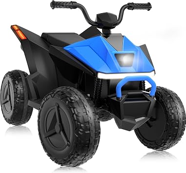 24v Ride On Toys for Big Kids ATV 4 Wheeler 2 Seater Vehicle with 2pcs 200W Motors,Battery Powered, LED Lights,Bluetooth Music,Four Wheelers Electric ATV for Kids Ages 4-8 Blue