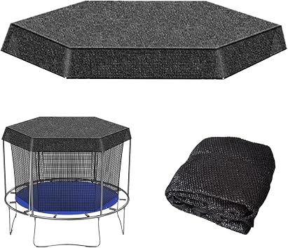 Outdoor Trampoline Shade Cover for Trampoline Frame, Insulation Sun Protection Net Anti-UV Trampoline Cover, Net Only