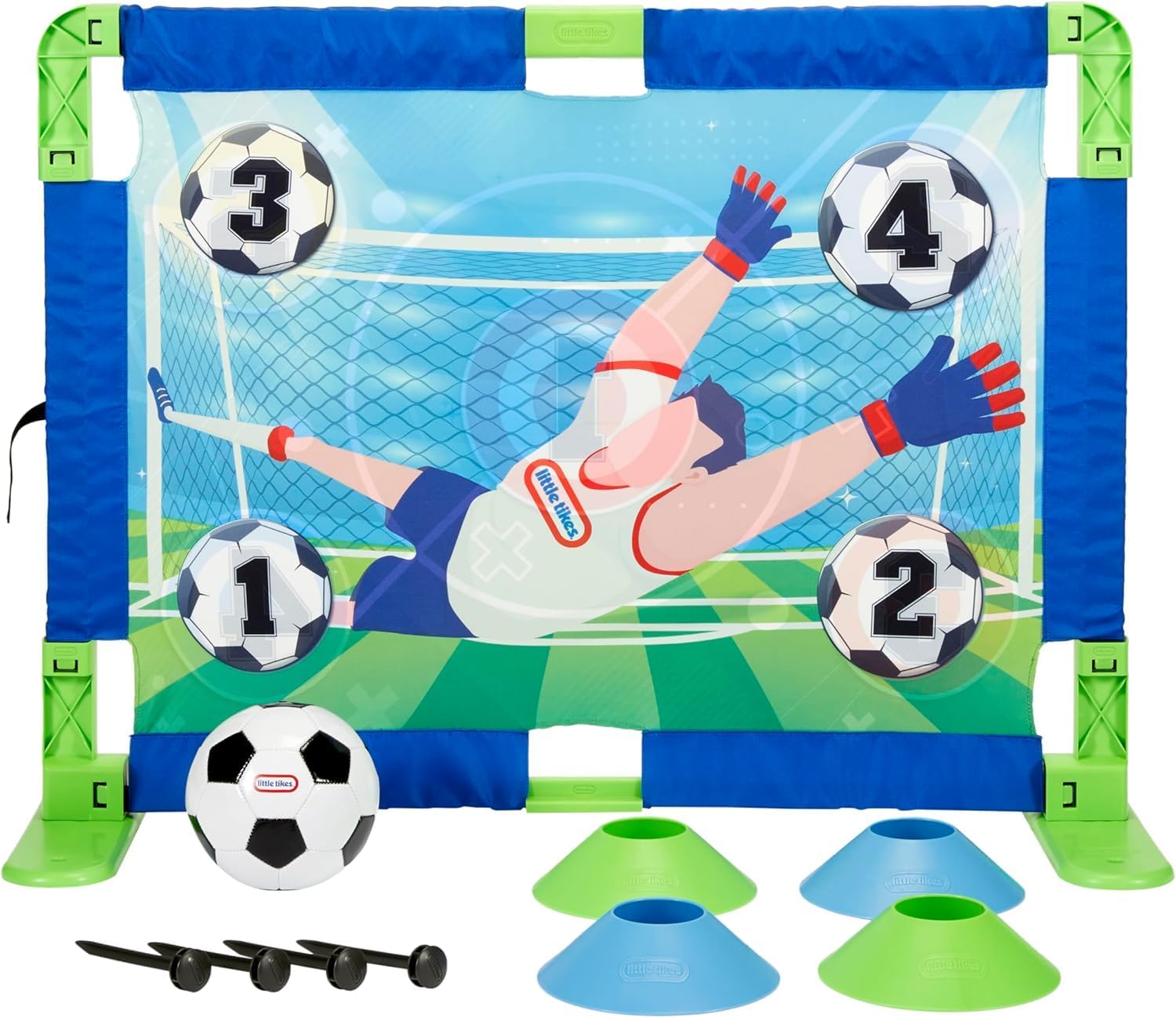 Little Tikes TotSports Soccer Trainer with 9 Accessories, Active Play Sports Toys, for Boys and Girls Ages 3+ Years