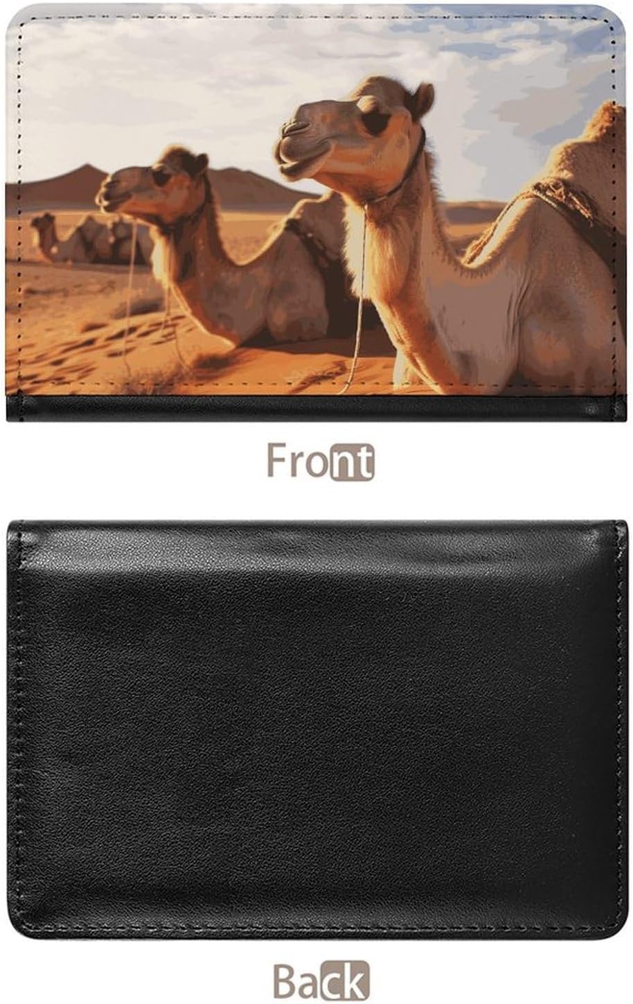 Passport Holder Travel Accessories Camels Rest Desert Waterproof Passport Travel Wallet with Card Slots for Women Men