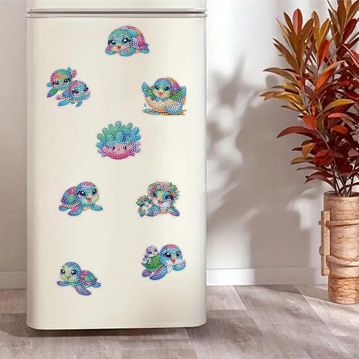 POETRYDRAW 30Pcs Turtle 2D Acrylic DIY Diamond Art Painting Magnets Special-Shaped Diamond Home (CN670)