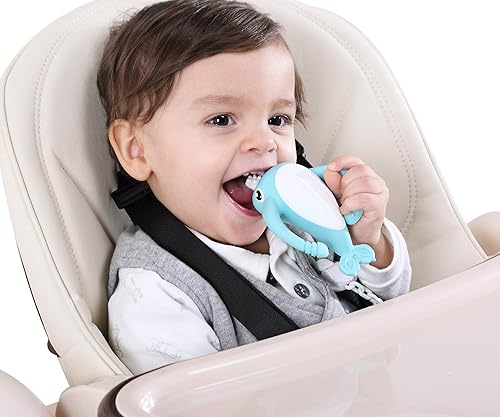 Best Baby Toy for 4Months Baby, Baby Teething Toys for 3-6 6-12 Months, Teething Relief Toys, Food Grade Silicone Montessori Baby Teether Toy for