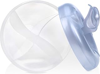 Nuby Formula Powder Dispenser - 4-Compartment BPA-Free Travel Essential for Easy Baby Feedings, Multicolor