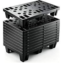 10 Pcs Plastic Pallets, Lightweight Moisture-Proof Floor Pallet, Interlocking with Breathable Grids Storage Pad, Applicable to Indoor and Outdoor, Garages, Kitchen, Basement