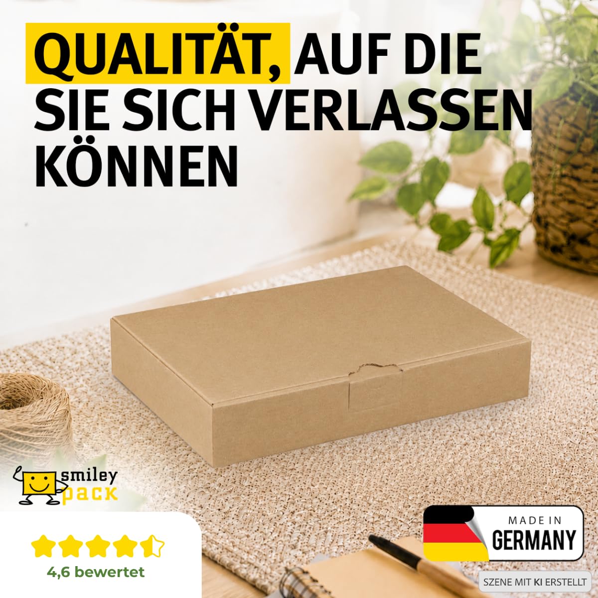 100 cartons Maxibrief, marron, taille et quantité au choix, carton d'expédition, marchandises, envoi de livres, carton postal, Poste DHL Hermes DPD GLS UPS (240 x 160 x 50 mm, marron)