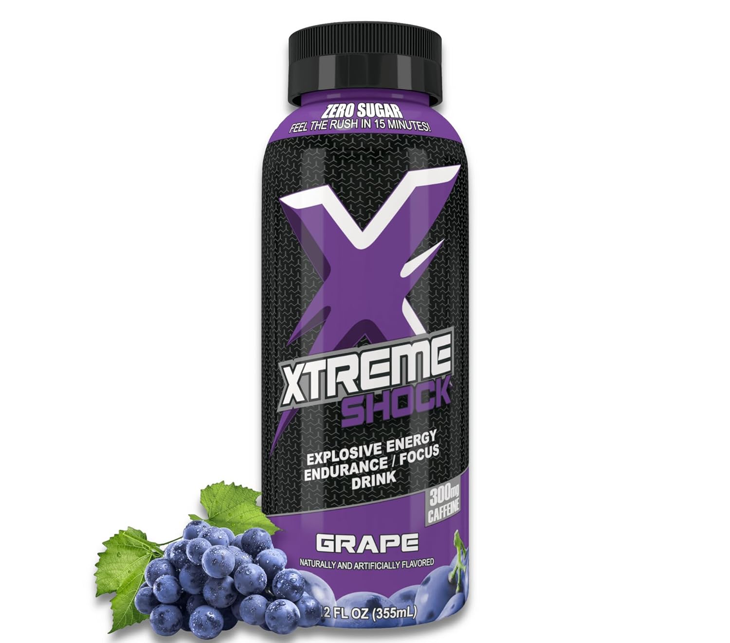 Xtreme Shock RTD Pre-Workout Energy Drink, Cotton Candy, 12 Fl Oz (Pack of 12)
