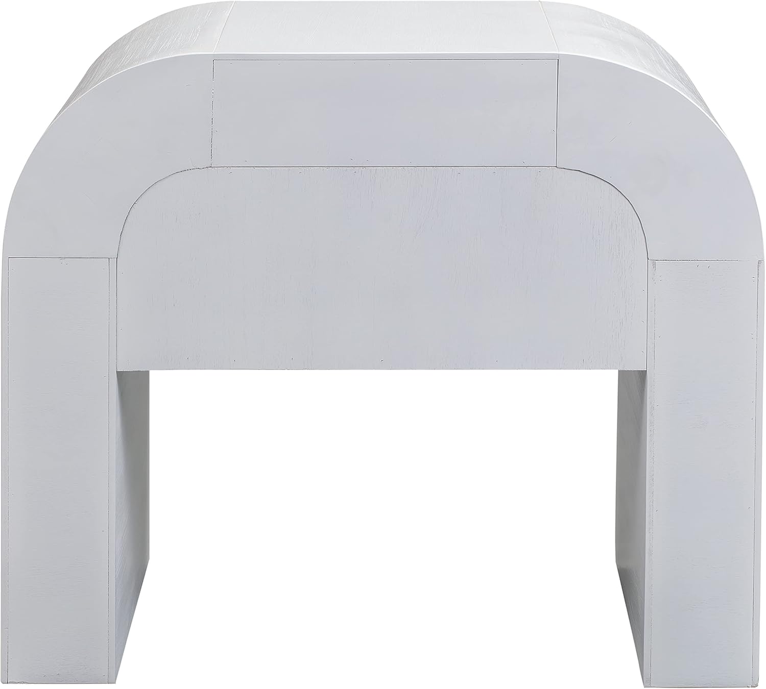 White 1-Drawer Nightstand with Modern Design