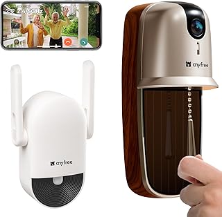 Video Doorbell Wireless with Chime,Supports 2.4GHz and 5GHz WiFi Doorbell Camera Wireless,No Monthly Fee,Rechargeable Battery,Solar Powered,PIR Motion Detection,HDR,2-Way Audio,IR Night Vision