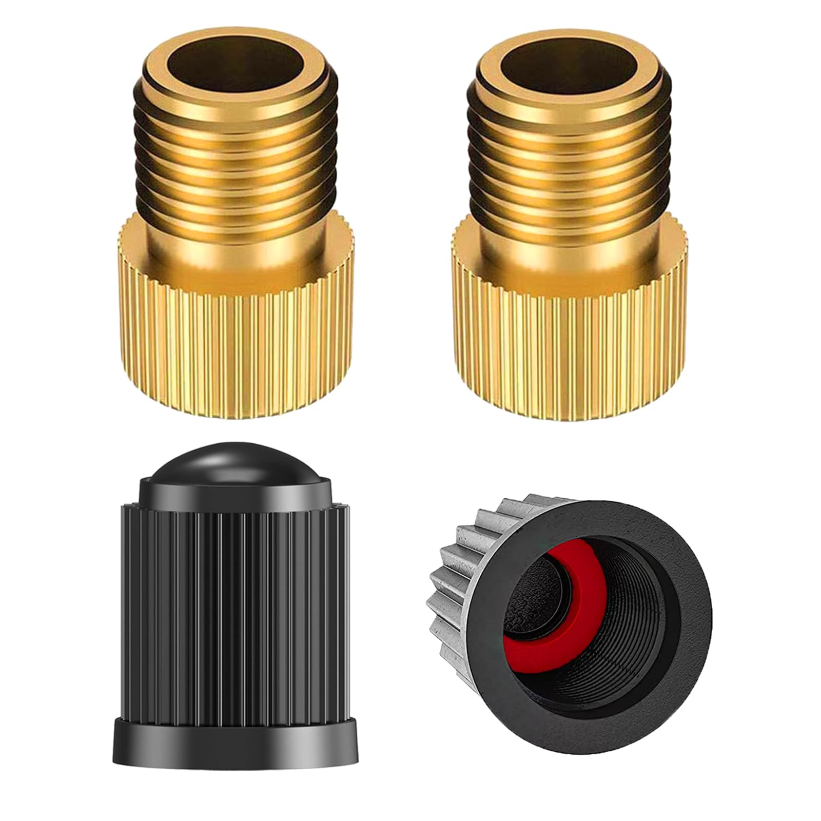 TCPENG 10PCS Tyre Valve Caps, with O Seal Ring, Universal Stem Dust Covers for SUV, Cars, Bike, Motorcycles, Trucks, Heavy-Duty, Airtight Seal, Screw-On, Easy to Operation (10 Pack Black) — view 17