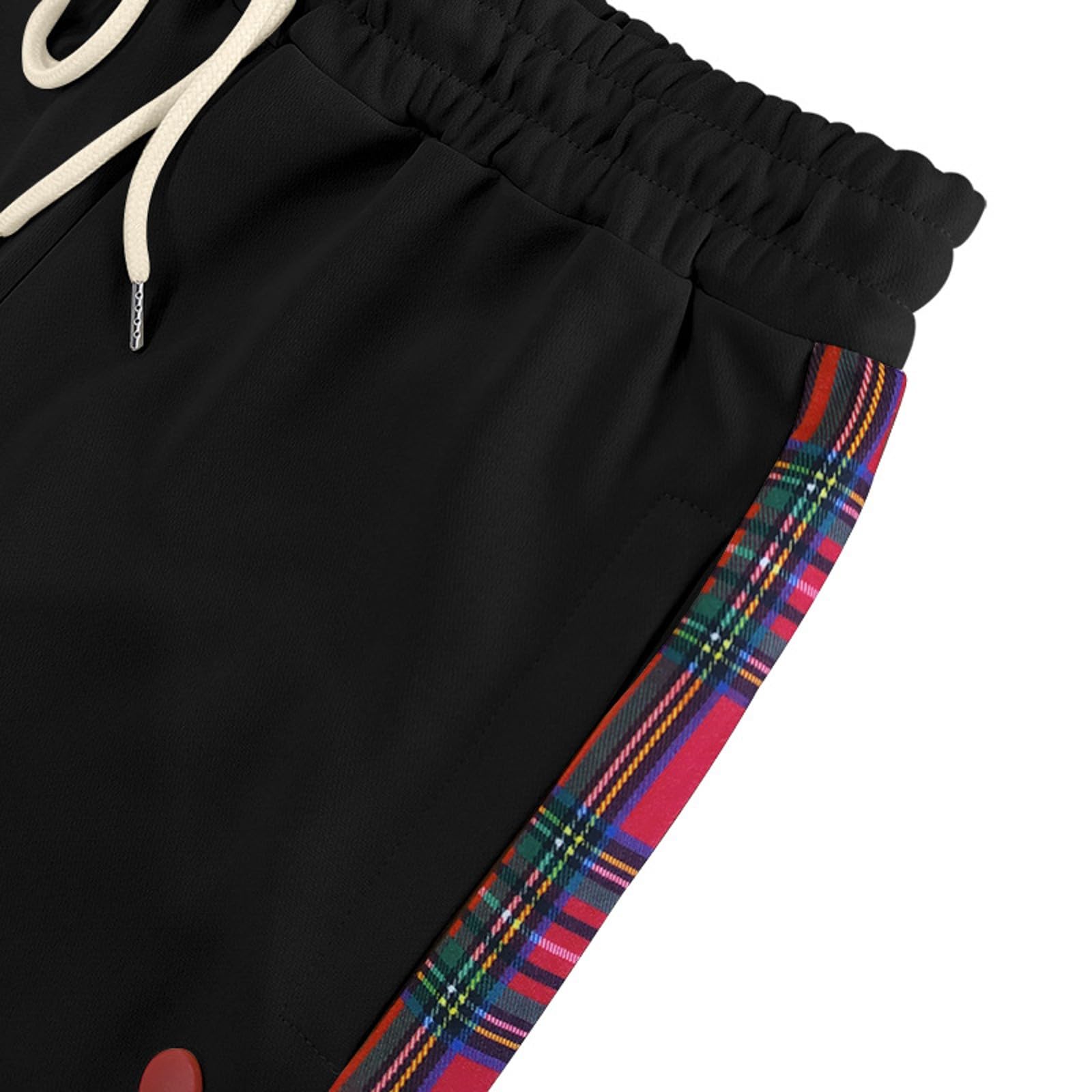 Plaid Paracadute Gamba Larga Casual Uscire Pantaloni Attivi Cargo Sudori Uomini Y2K Coulisse Button Down Baggy Comfort Allenamento Pantaloni Pantaloni da Lavoro Pantaloni da Corsa Uomo Pantaloni per