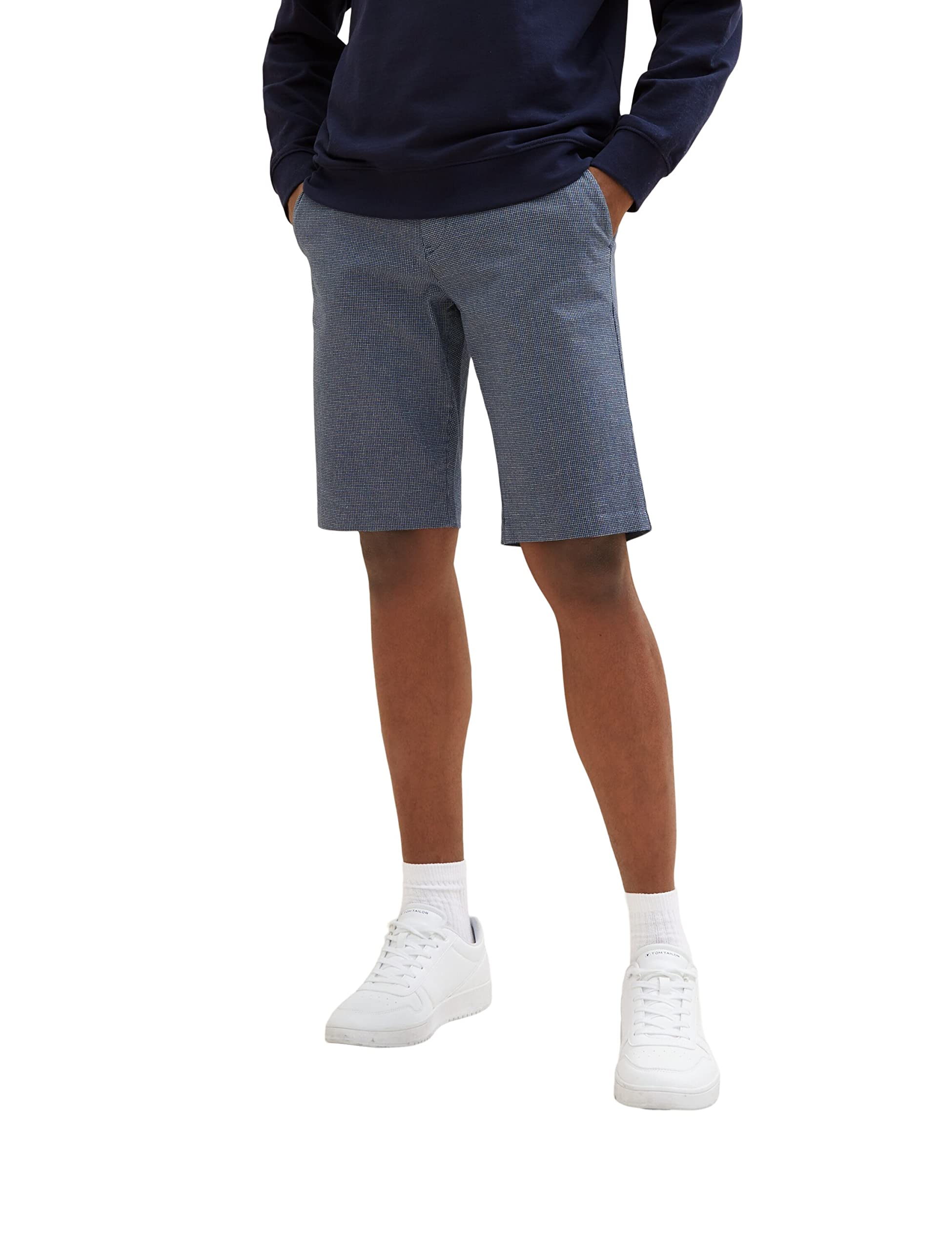 TOM TAILOR Herren Slim Chino Bermuda Shorts mit Gürtel