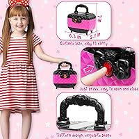 Vista 4 de Kit de maquillaje para niñas de 3, 4, 5, 6, 7, 8, 9 y 10 años, juego de belleza lavable con estuche de cosméticos, para niñas pequeñas