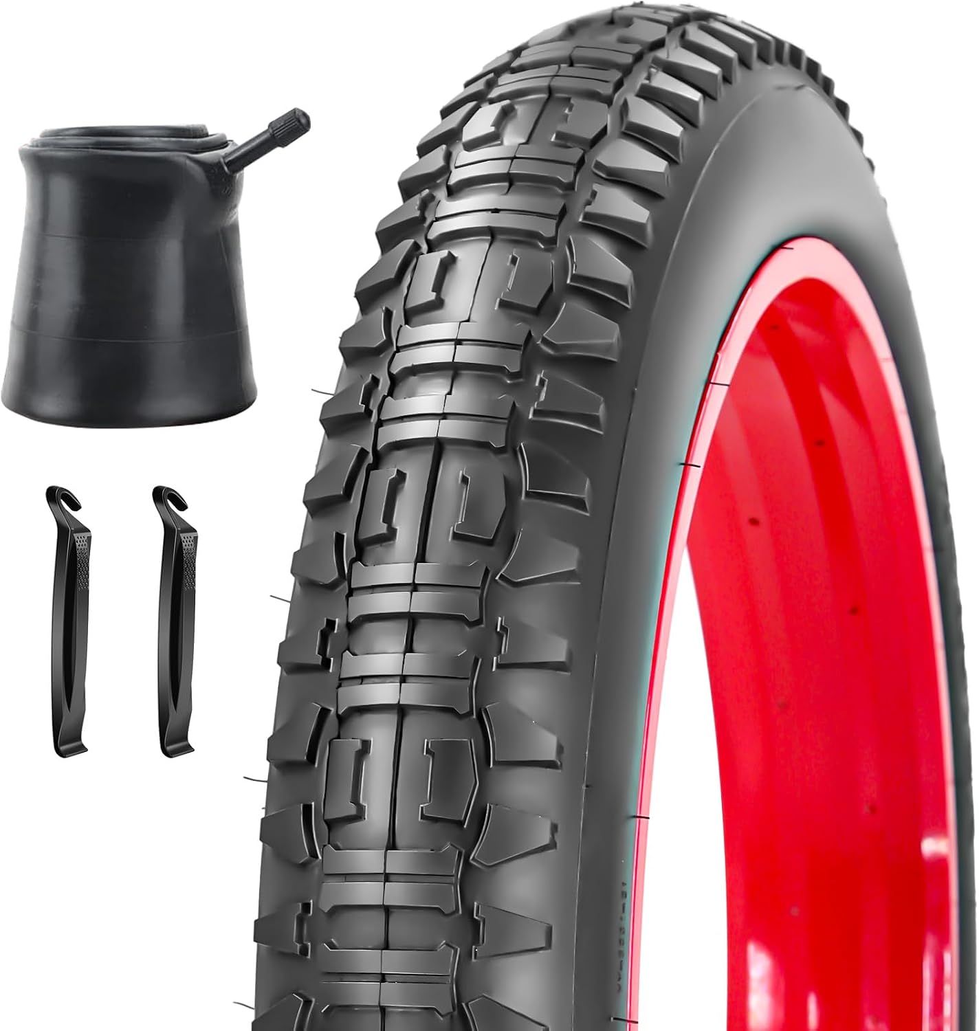 SIMEIQI 20x4.0 26x4.0 Inch Fat Bike Tires MTB Bicycle Tyres Replacement for Mountain Snow All Terrian Trail Bicycle Tricycle