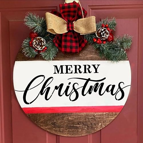 Miniatura 7 de Plantillas navideñas para pintar de 12 pulgadas, plantillas navideñas para madera, media redonda, plantillas navideñas para decoración del hogar y