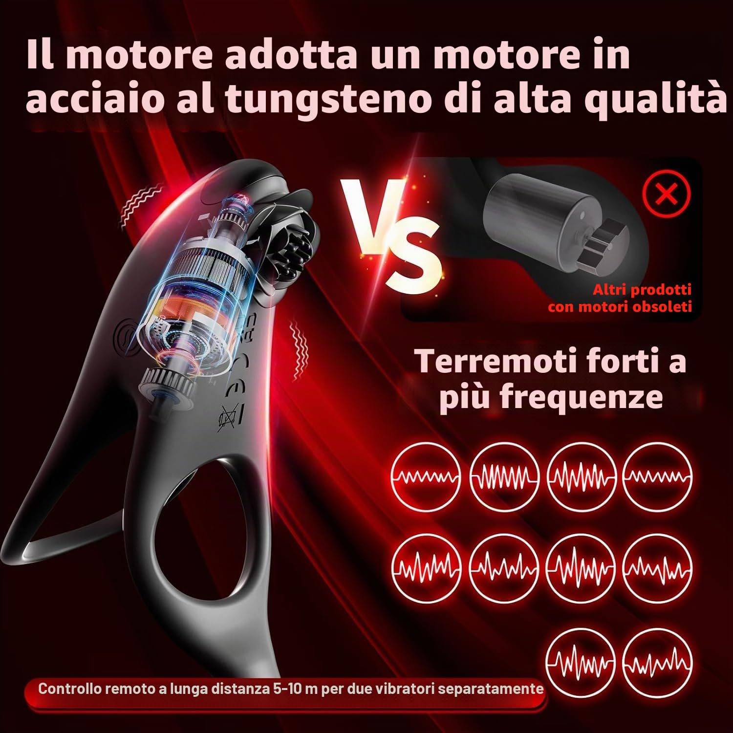 Nuovo Anello per Sperma con Blocco Telecomando da Uomo, Masturbatore Portatile con Vibratore del Punto G, Stimolatore Anale Clitorideo, Adatto per Giocattoli Sessuali di Coppia