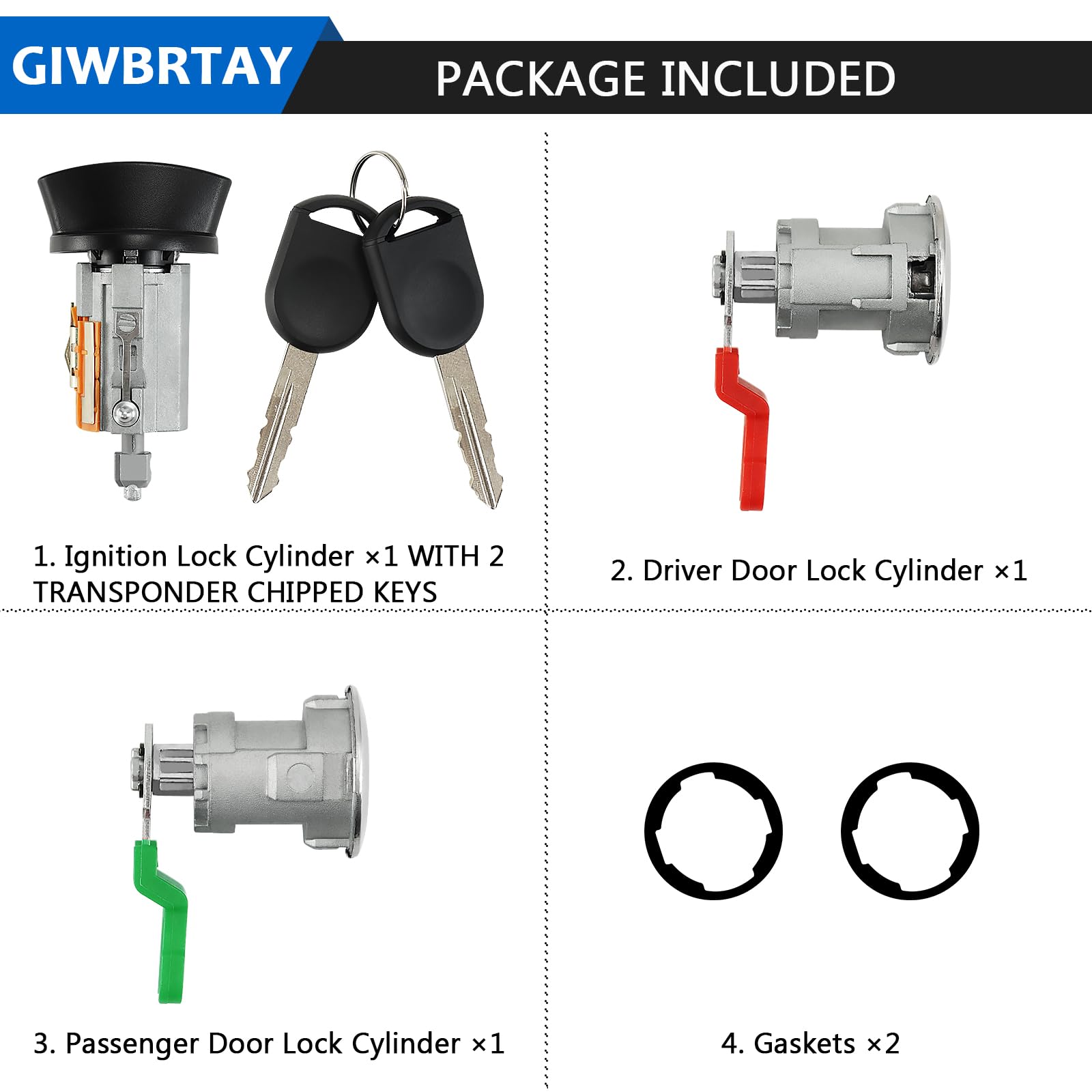 NEW FORD OEM Ignition Switch Lock Cylinder With 2 Transponder - Foto 9